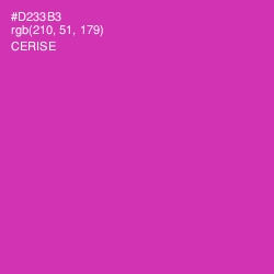 #D233B3 - Cerise Color Image