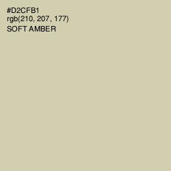 #D2CFB1 - Soft Amber Color Image