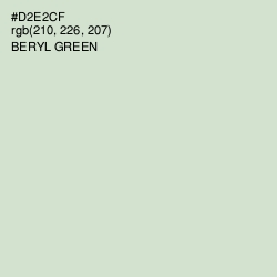 #D2E2CF - Beryl Green Color Image