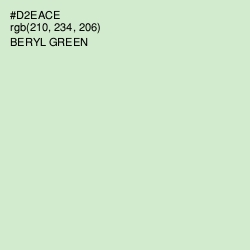 #D2EACE - Beryl Green Color Image