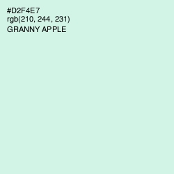 #D2F4E7 - Granny Apple Color Image