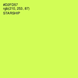 #D2FD57 - Starship Color Image
