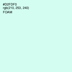#D2FDF0 - Foam Color Image
