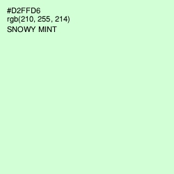#D2FFD6 - Snowy Mint Color Image