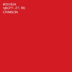 #D31B24 - Crimson Color Image