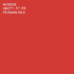 #D33935 - Persian Red Color Image