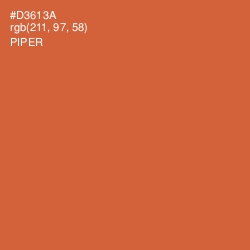 #D3613A - Piper Color Image