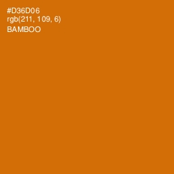 #D36D06 - Bamboo Color Image