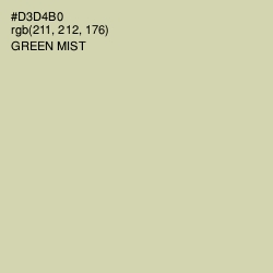 #D3D4B0 - Green Mist Color Image