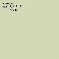 #D3D9B6 - Green Mist Color Image