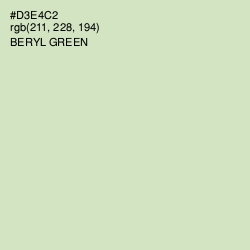 #D3E4C2 - Beryl Green Color Image