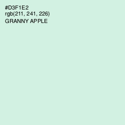#D3F1E2 - Granny Apple Color Image