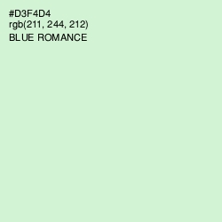#D3F4D4 - Blue Romance Color Image