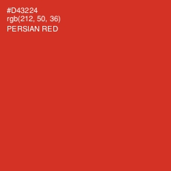#D43224 - Persian Red Color Image