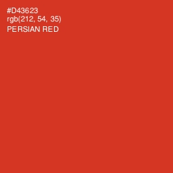 #D43623 - Persian Red Color Image