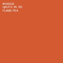 #D45A32 - Flame Pea Color Image
