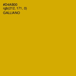 #D4AB00 - Galliano Color Image
