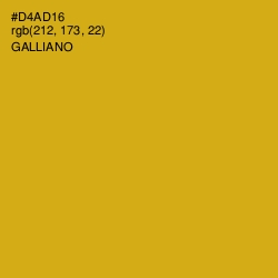 #D4AD16 - Galliano Color Image