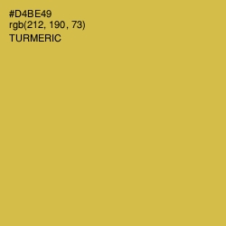 #D4BE49 - Turmeric Color Image