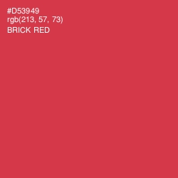 #D53949 - Brick Red Color Image