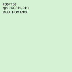#D5F4D3 - Blue Romance Color Image