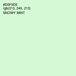 #D5F9D5 - Snowy Mint Color Image