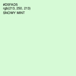 #D5FAD5 - Snowy Mint Color Image