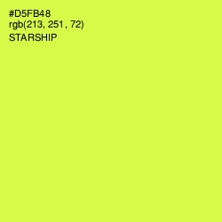 #D5FB48 - Starship Color Image