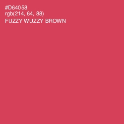 #D64058 - Fuzzy Wuzzy Brown Color Image