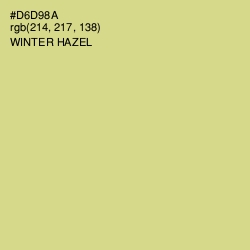 #D6D98A - Winter Hazel Color Image