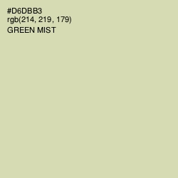 #D6DBB3 - Green Mist Color Image