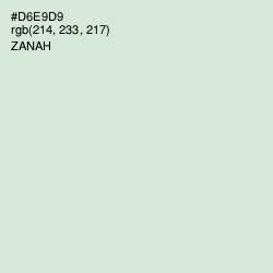 #D6E9D9 - Zanah Color Image