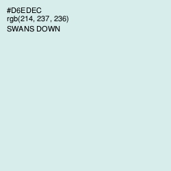 #D6EDEC - Swans Down Color Image