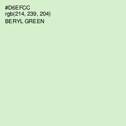 #D6EFCC - Beryl Green Color Image