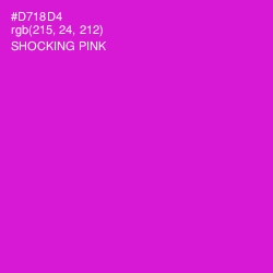 #D718D4 - Shocking Pink Color Image