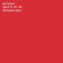 #D72D36 - Persian Red Color Image