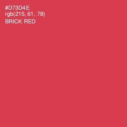 #D73D4E - Brick Red Color Image