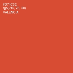 #D74C32 - Valencia Color Image