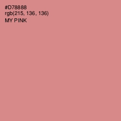 #D78888 - My Pink Color Image