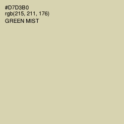 #D7D3B0 - Green Mist Color Image