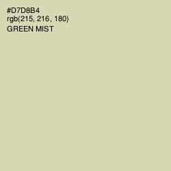 #D7D8B4 - Green Mist Color Image
