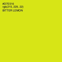 #D7E516 - Bitter Lemon Color Image