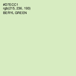 #D7ECC1 - Beryl Green Color Image