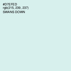 #D7EFED - Swans Down Color Image
