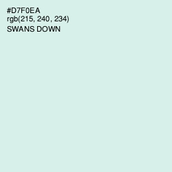 #D7F0EA - Swans Down Color Image