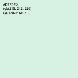 #D7F2E2 - Granny Apple Color Image
