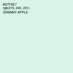 #D7F5E7 - Granny Apple Color Image