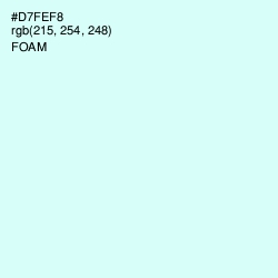 #D7FEF8 - Foam Color Image