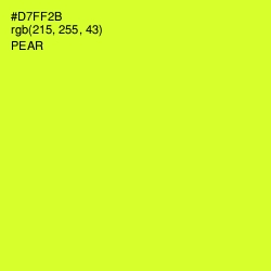 #D7FF2B - Pear Color Image