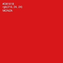 #D81818 - Monza Color Image